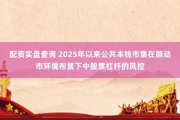 配资实盘查询 2025年以来公共本钱市集在颤动市环境布景下中股票杠杆的风控